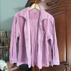 Pink/purple L.L.Bean corduroy button you
